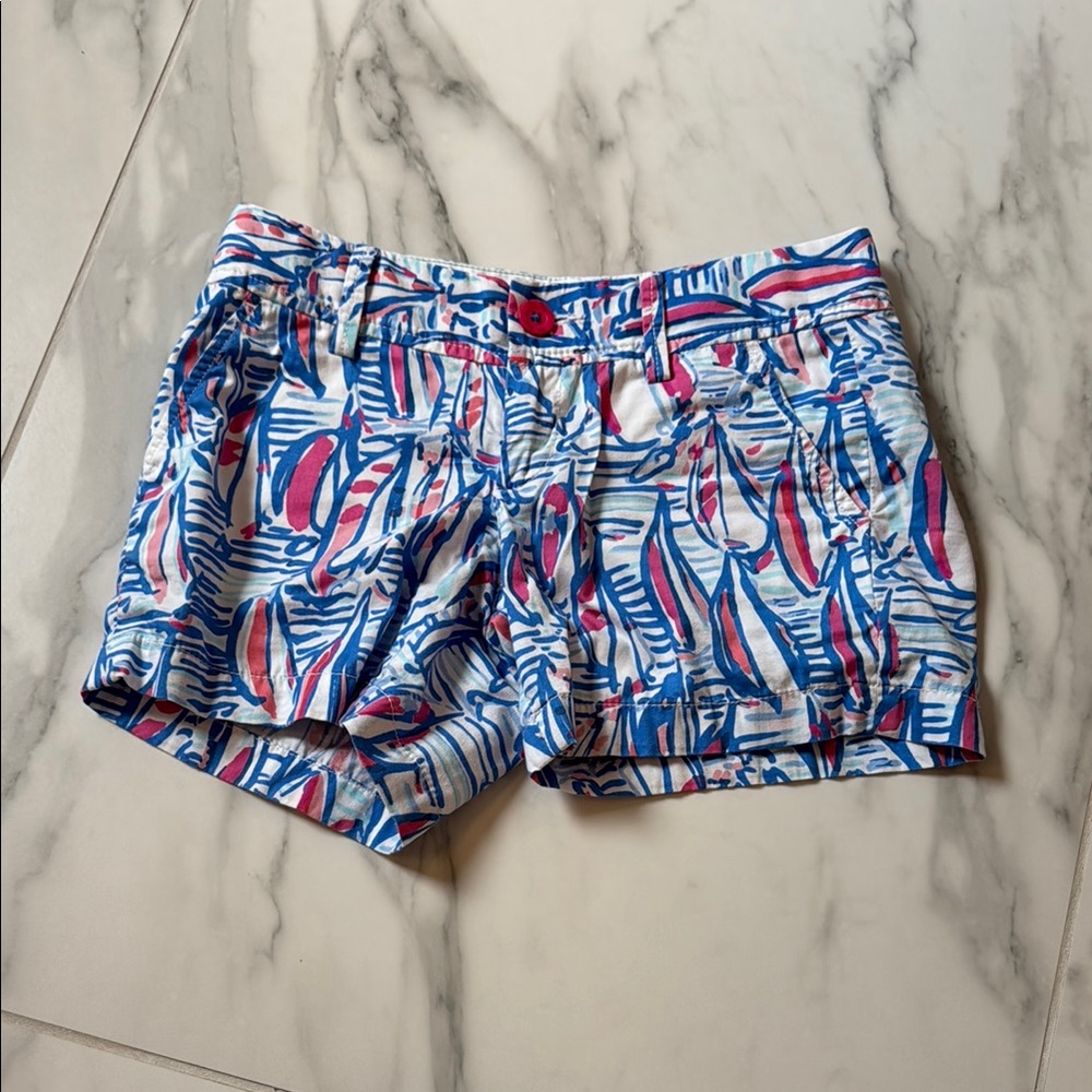 Lilly Pulitzer Shorts Sailboat Print
